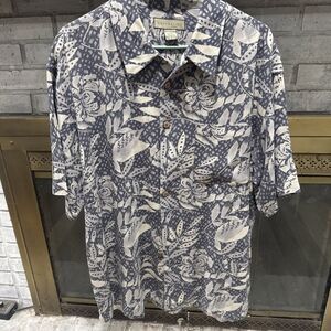 naturalife shirt Men’s 100% Silk Botanical Size Large